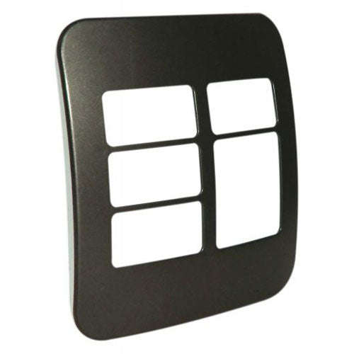 VETi 1 4 Horizontal & 1 Wide Module Cover Plate 4 x 4 - Black Trim