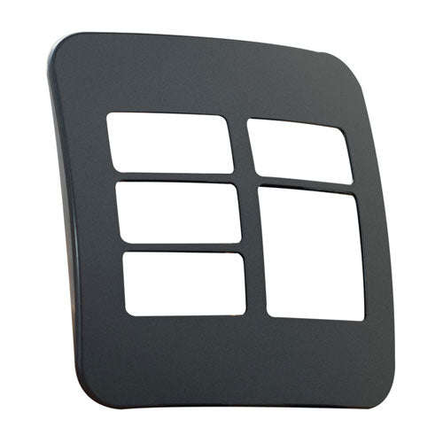 VETi 1 4 Horizontal & 1 Wide Module Cover Plate 4 x 4 - Black Trim