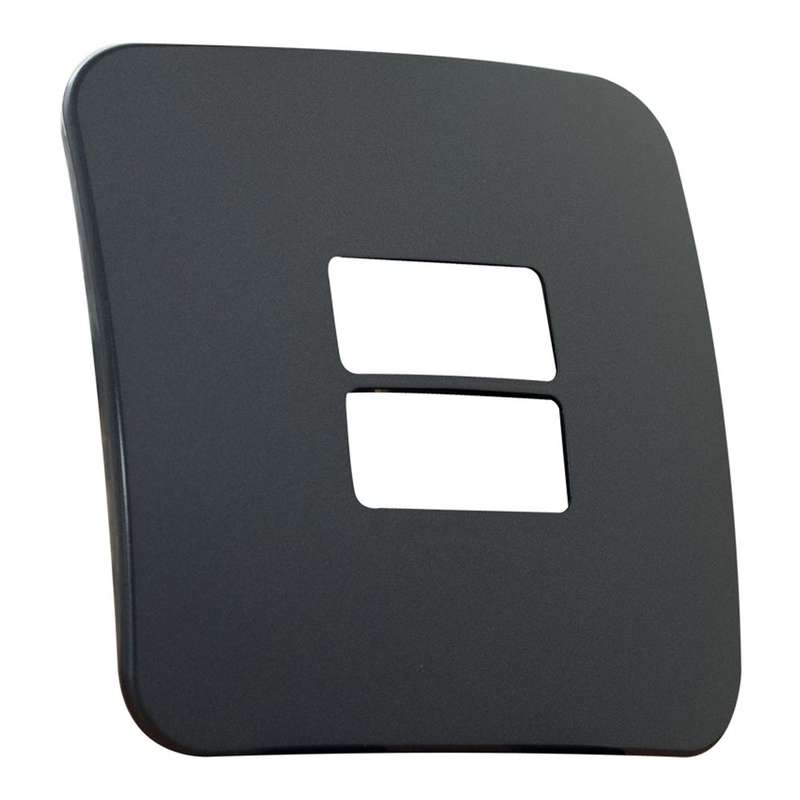 VETi 1 2 Horizontal Module Cover Plate 4 x 4 - Black Trim
