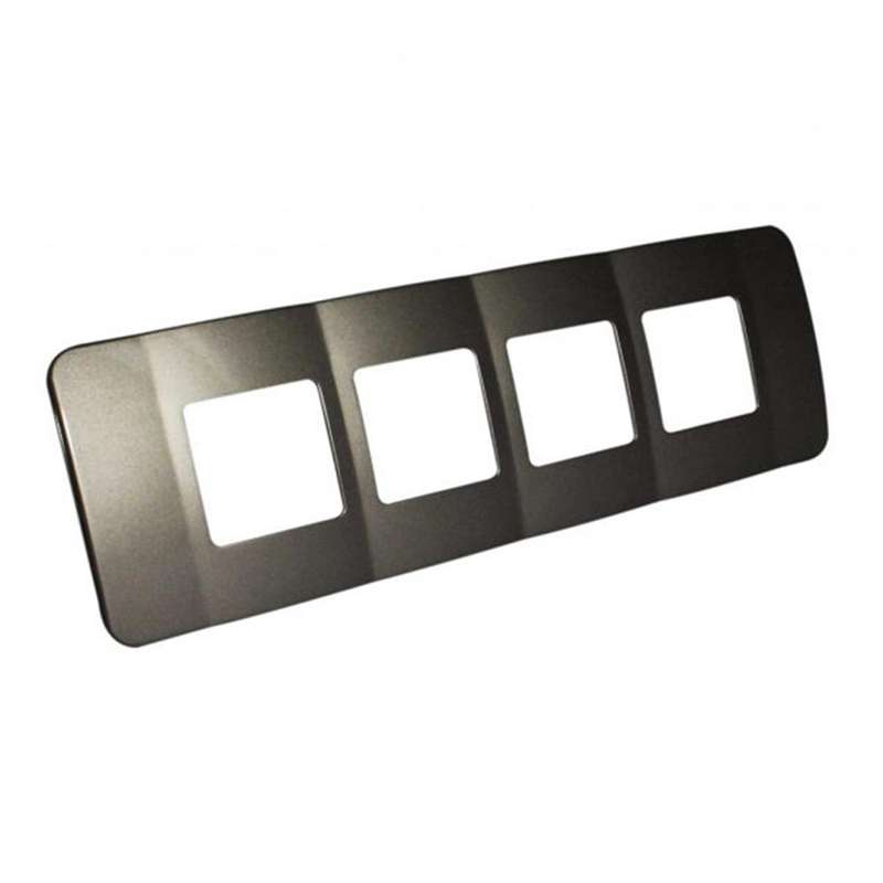 VETi 1 Omni Cluster 4 Wide Moduel Cover Plate - Black Trim