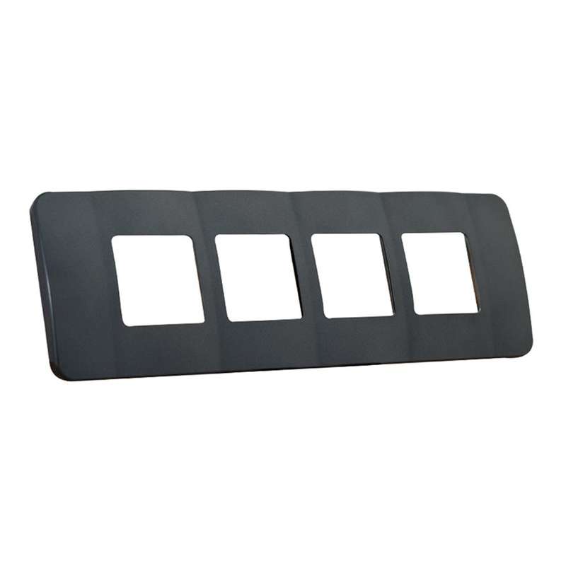 VETi 1 Omni Cluster 4 Wide Moduel Cover Plate - Black Trim