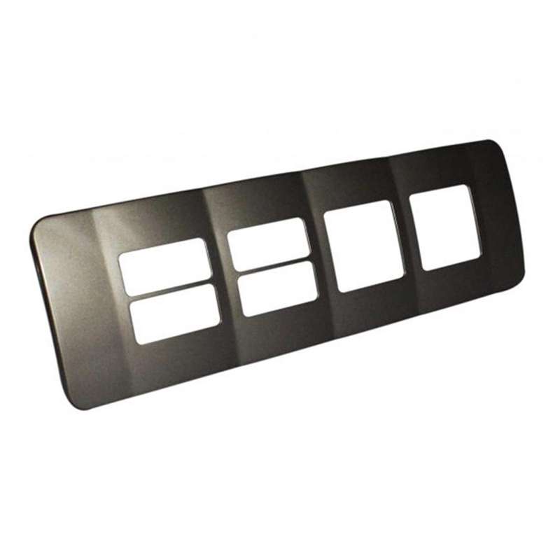 VETi 1 Omni Cluster 4 Horizontal & 2 Wide Module Cover Plate - Black Trim