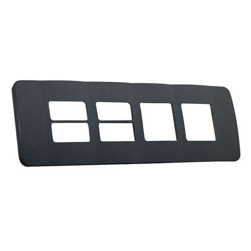 VETi 1 Omni Cluster 4 Horizontal & 2 Wide Module Cover Plate - Black Trim