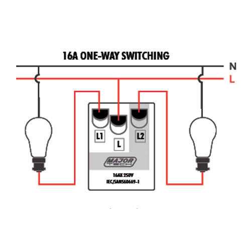 VETi 3 4 Lever 1-Way Light Switch 4 x 2