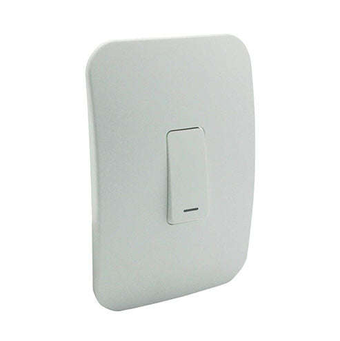 VETi 1 1 Lever 1 Way Light Switch 4 x 2 - White Module