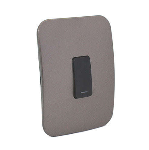 VETi 1 1 Lever 1-Way Light Switch 4 x 2 - Black Module