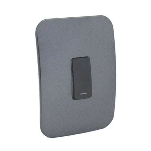 VETi 1 1 Lever 1-Way Light Switch 4 x 2 - Black Module