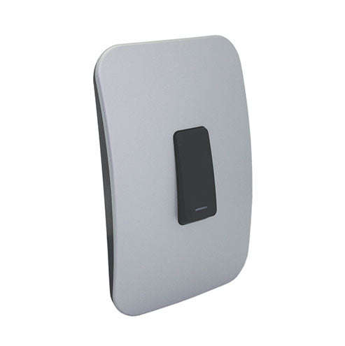 VETi 1 1 Lever 1-Way Light Switch 4 x 2 - Black Module