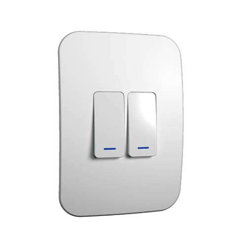 VETi 1 2 Lever 1-Way Light Switch 4 x 2 - White Modules