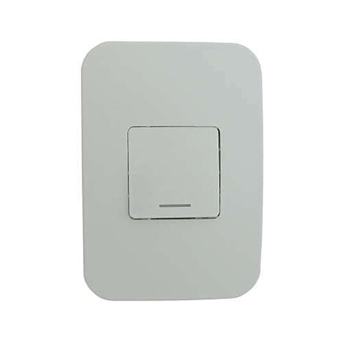VETi 1 1 Lever 1-Way Wide Light Switch 4 x 2 - White Module