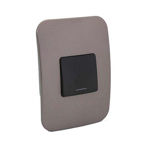 VETi 1 1 Lever 1-Way Wide Light Switch 4 x 2 - Black Module