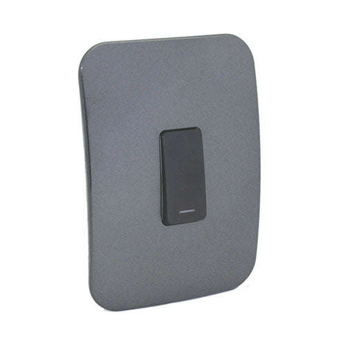 VETi 1 1 Lever 2-Way Light Switch 4 x 2 - Black Module