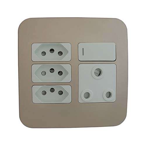 VETi 1 Slimline Combo Socket 4 x 4 - White Modules