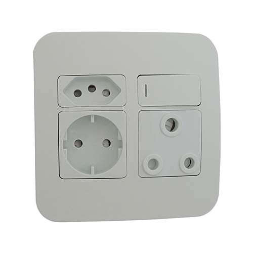 VETi 1 Combo Socket 4 x 4 - White Modules