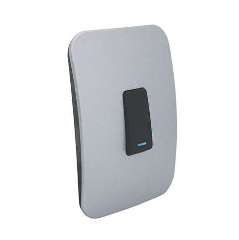 VETi 1 1 Lever 1-Way Light Switch with Locator 4 x 2 - Black Module