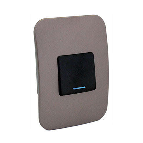 VETi 1 1 Lever 1-Way Wide Light Switch with Locator 4 x 2 - Black Module