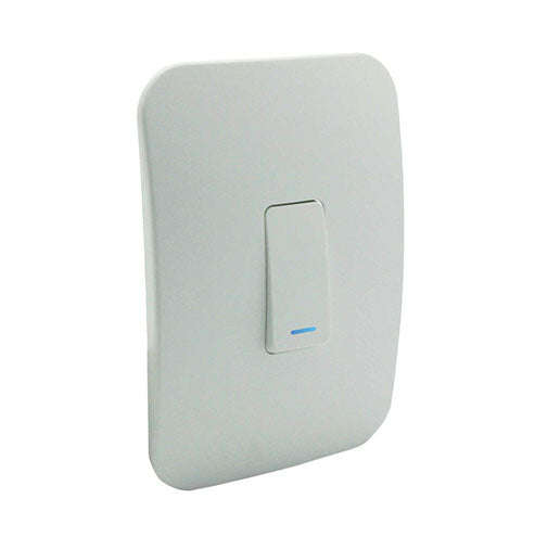 VETi 1 1 Lever 2-Way Light Switch with Locator 4 x 2 - White Module