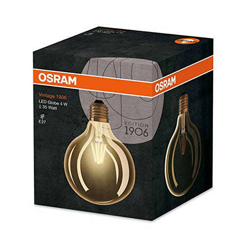 LEDVANCE Vintage 1906 E27 LED Filament Globe 4W 410lm 2400K - Gold
