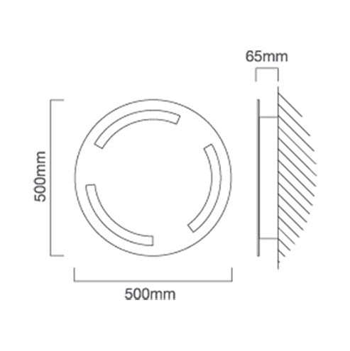 Eurolux Round Bathroom Mirror with Light