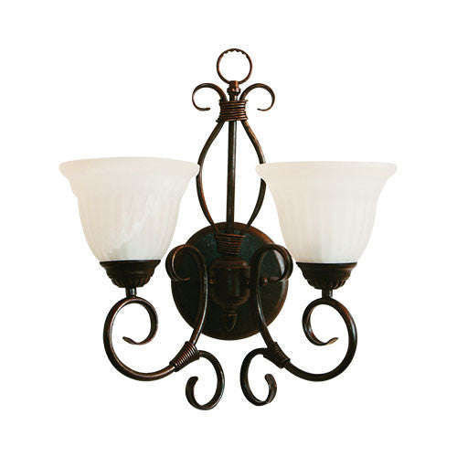 Bright Star Metal Wall Bracket with Alabaster Glass