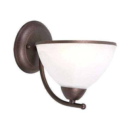 Bright Star Metal Wall Bracket with Alabaster Glass