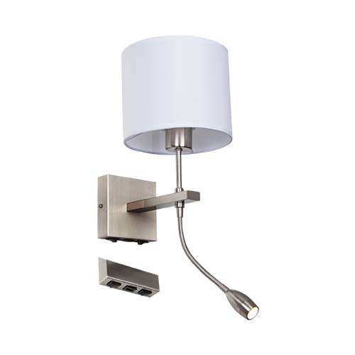 Bright Star Wall Light with USB Port + Movable Light