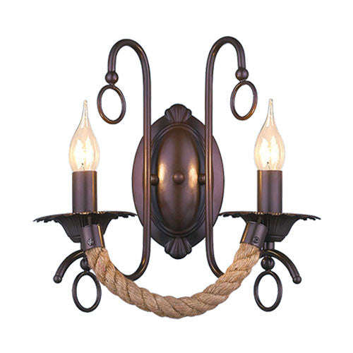 Bright Star Metal Wall Bracket with Rope