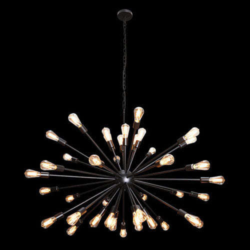 K. Light Supernova 40 Light Large Chandelier - Black