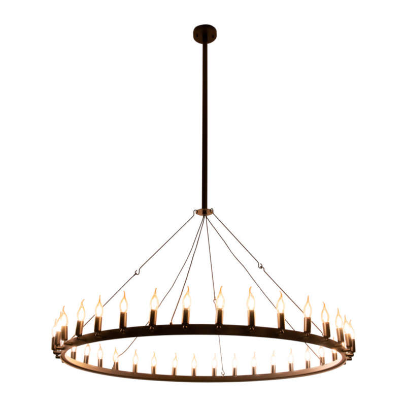 K. Light Ranch Iron Large Pendant - Black