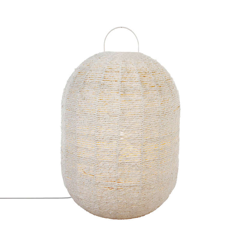Cotton Floor Lantern - Off White