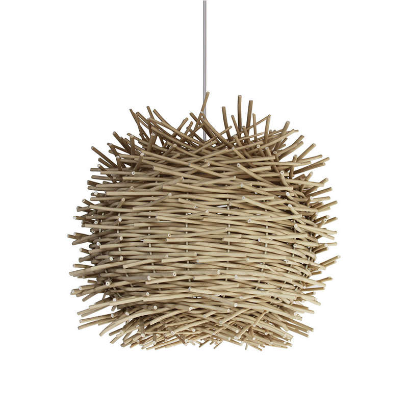 Synthetic Resin Birds Nest Pendant - Natural