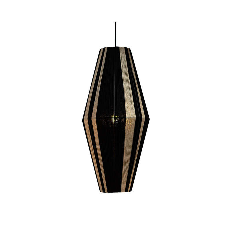 Wire World Philisi Diamond Rope Pendant - Black and Natural