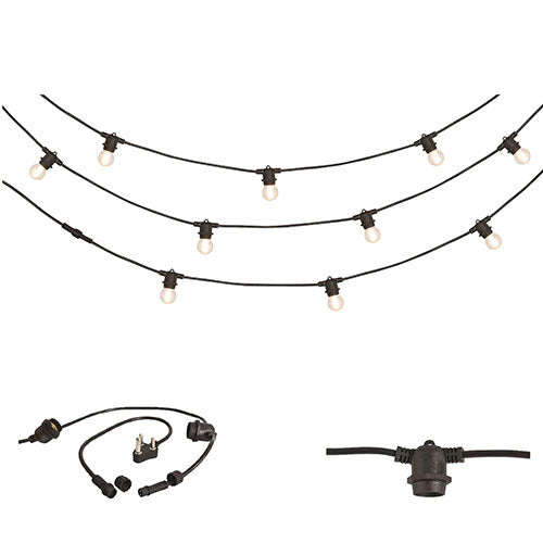 Bright Star Outdoor Festoon Lights - Black