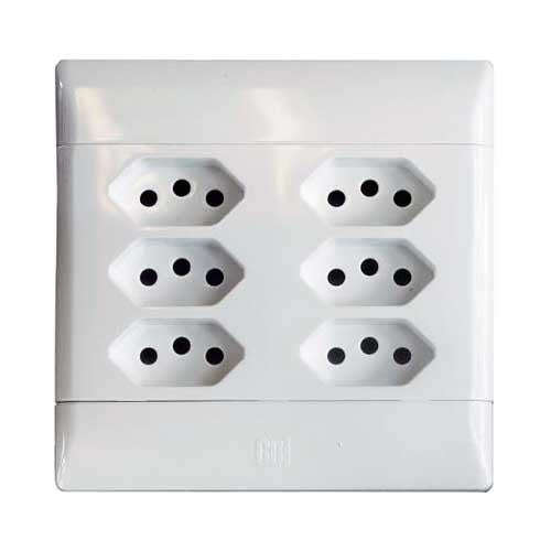 CBi PVC 6 Slimline Socket 4 x 4 - White