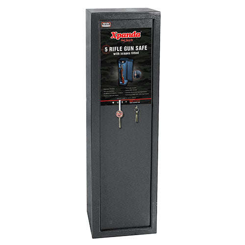 Xpanda 5 Rifle Gun Safe - Can accommodate mounted Scopes - Charcoal