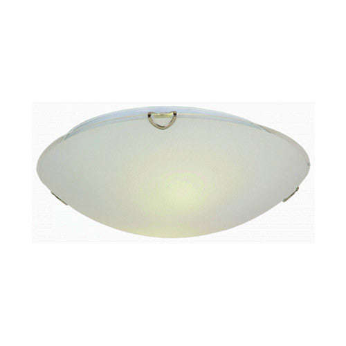 Bright Star semplice Glass with Polished Chrome Clips Ceiling Light 250mm