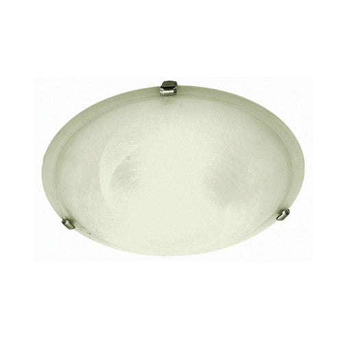 Bright Star Metal Base with Alabaster glass and silver clips 300mm