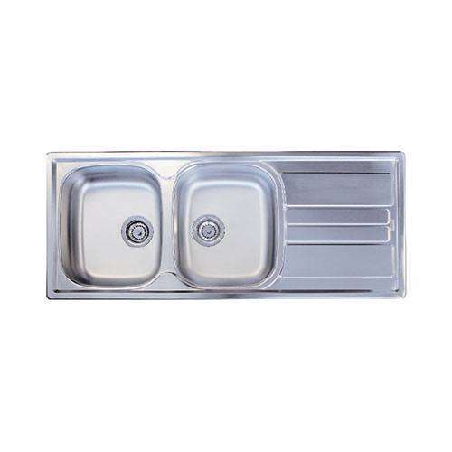Franke Genesis GSX 621-120 Double Bowl Inset Sink - Stainless Steel