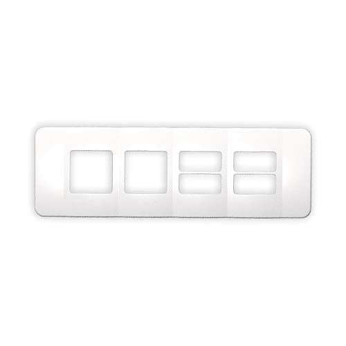 VETi 1 Omni Cluster 4 Horizontal & 2 Wide Module Cover Plate - White Trim