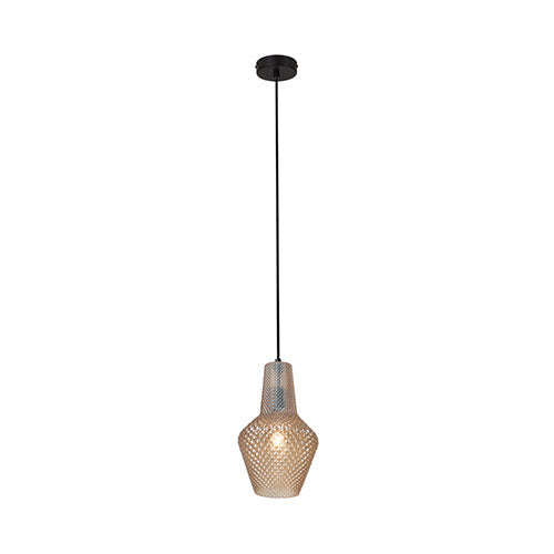 Eurolux Milano Pendant with Amber Glass 310mm