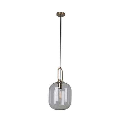 Eurolux Hallstat Glass Pendant 440mm - Clear / Bronze