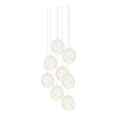 Tiered 8 Light 60W Metal Pendant