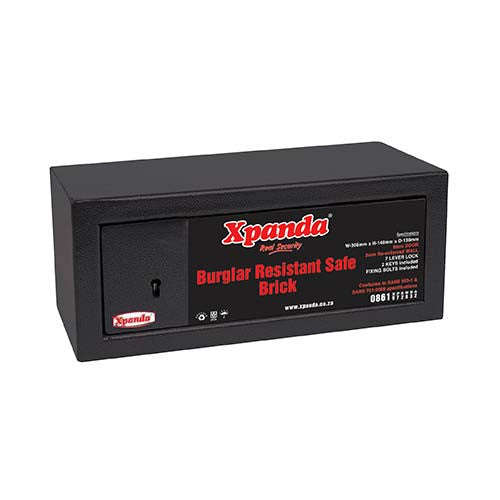 Xpanda Burglar Resistant Brick Safe 140x305x130mm - Charcoal