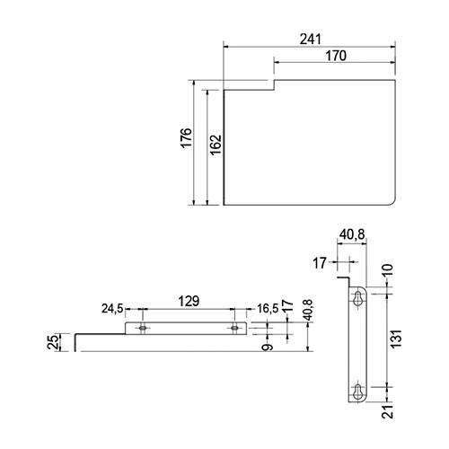 Franke SIRX Brackets for Wash Troughs (per pair)