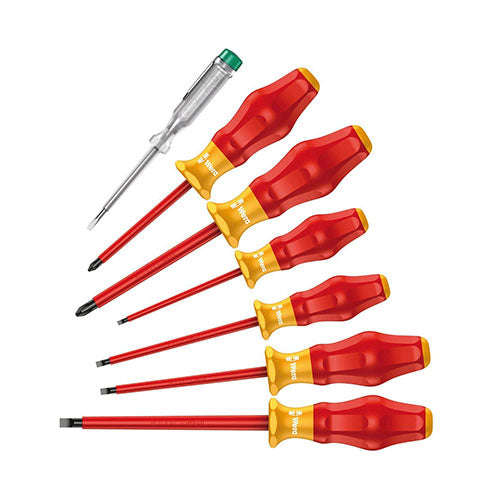 Wera 1160 i/7 Safety Screwdriver set Kraftform Comfort VDE and Voltage Tester
