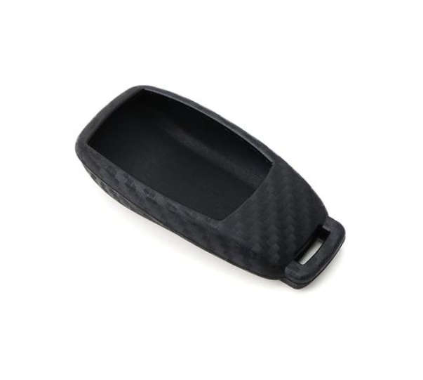 Carbon Silicone Key Cover Fob Case Compatible with Mercedes-Benz Keyless