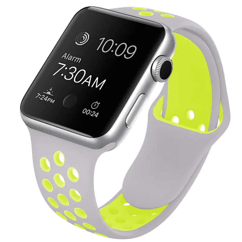Silicone band For Apple Watch Strap 42/44MM Smartwatch - Grey and Green