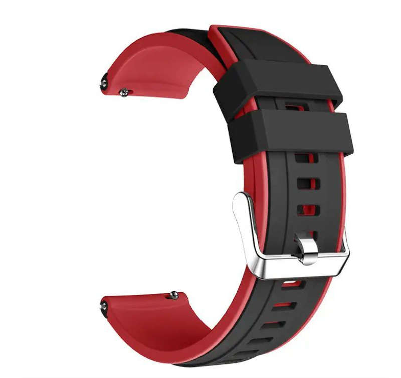 Replacement Dual Color Watch Strap For Huawei Watch GT 2 46mm 22mm - Red, Black