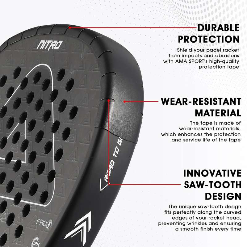 Amasport Durable Padel Racket Frame Protector Tape