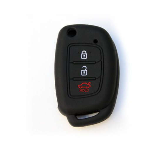 SSA Silicone Key Cover Fob Case Compatible with Hyundai 3 Button Flip Key